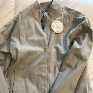 Gray bomber style jacket, new with tags, XXL